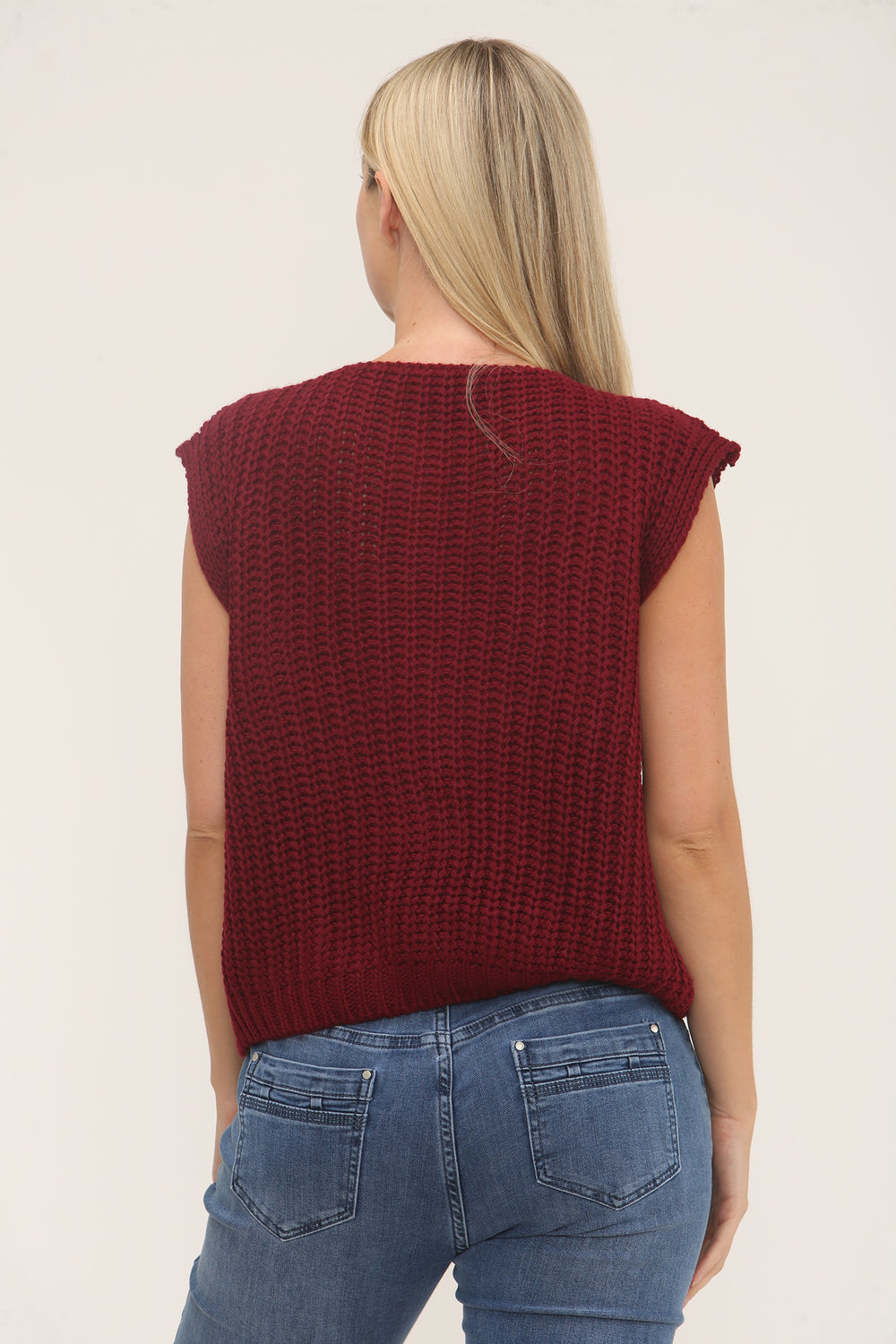 Sun button knit vest (15266365309312)