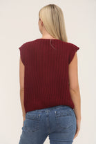 Sun button knit vest (15266365309312)
