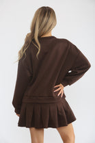 PLEATED BOTTOM JUMPER DRESS