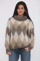 ARGYLE TURTLENECK JUMPER