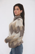 ARGYLE TURTLENECK JUMPER