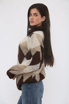 ARGYLE TURTLENECK JUMPER