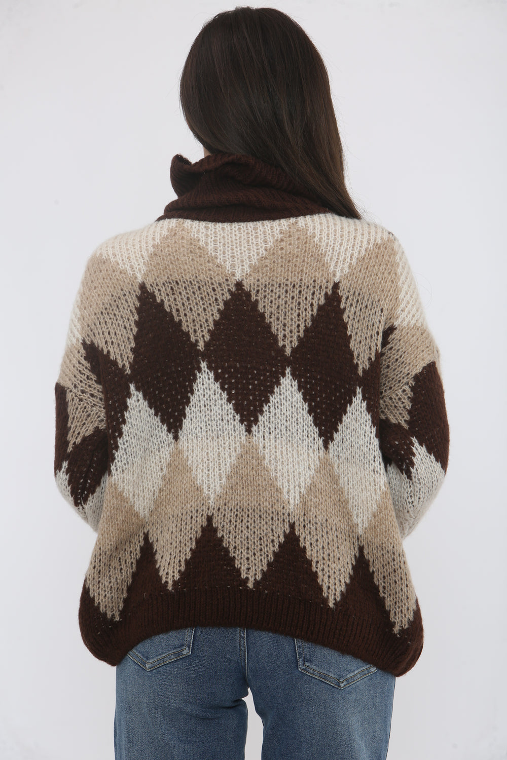 ARGYLE TURTLENECK JUMPER