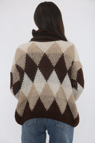 ARGYLE TURTLENECK JUMPER