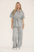 Tie up button Loungewear (15266355544448)