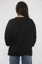 PLEATED BALLOON SLEEVE SWEAT