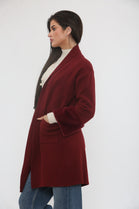 FAUX FUR CUFF POCKET COAT