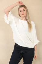 FRILL SLEEVE JUMPER (15071214109056) (15071673385344) (15074905948544)