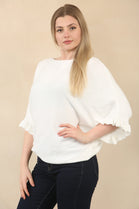 FRILL SLEEVE JUMPER (15071214109056) (15071673385344) (15074905948544)