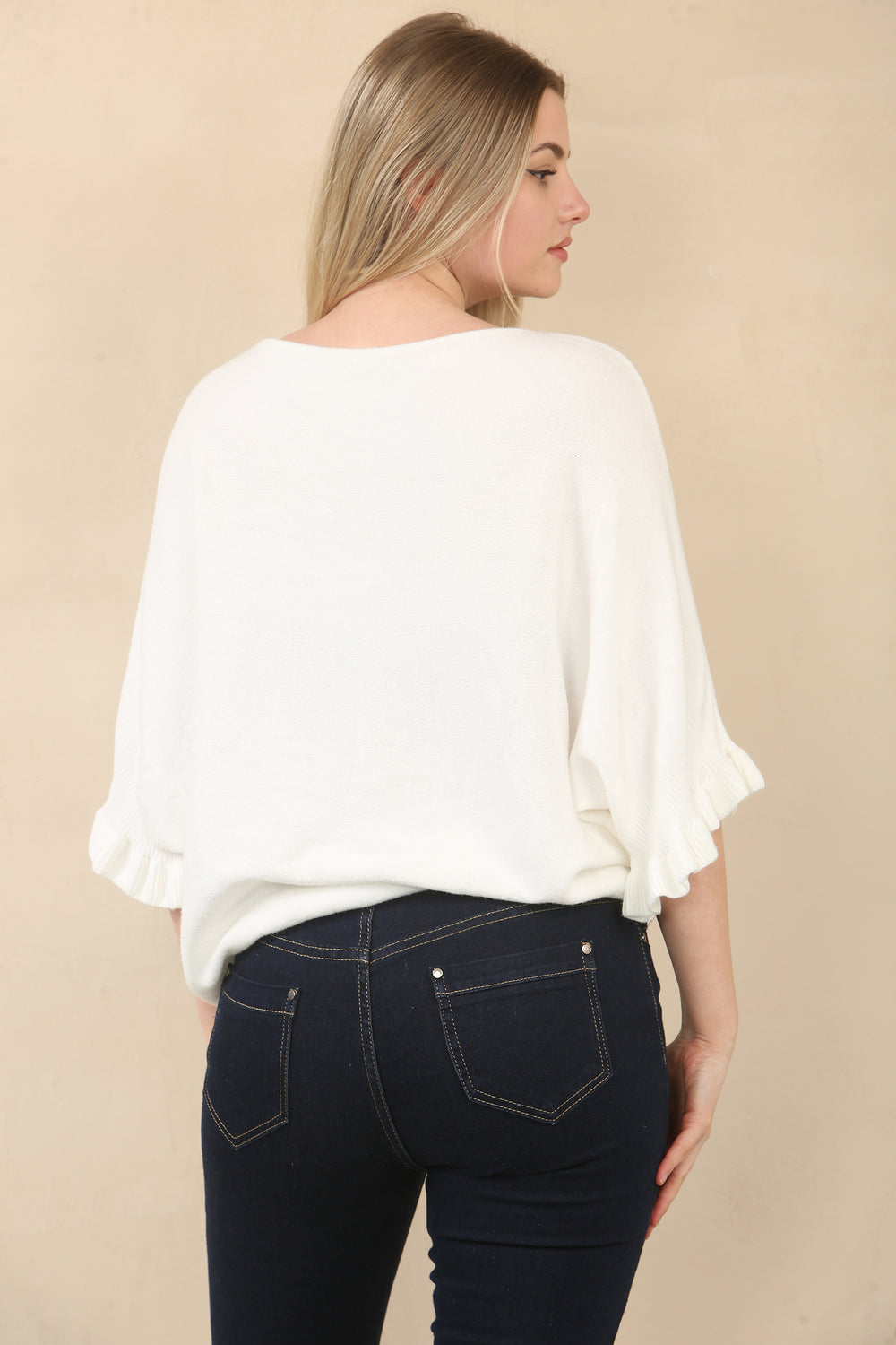FRILL SLEEVE JUMPER (15071214109056) (15071673385344) (15074905948544)