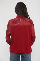 FLOWRAL BOW DETAIL SATIN BLOUSE