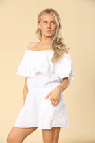 OFF THE SHOULDER CHEESE CLOTH PLAYSUIT (15158046916992)