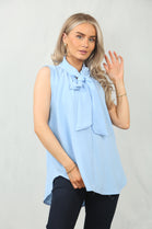 BOW SLEEVELESS TOP (15095613227392)