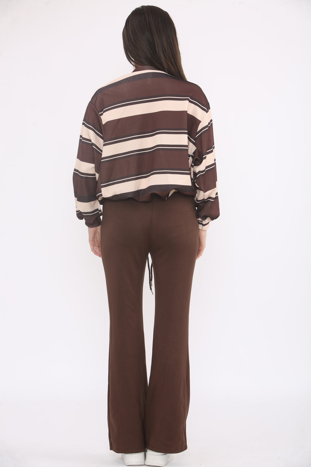 STRIPE SWEAT SHIRT LOUGE SET