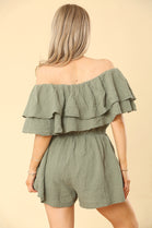 OFF THE SHOULDER CHEESE CLOTH PLAYSUIT (15158061236608)
