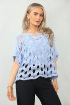 CAP SLEEVE PATTERN CROCHET TOP (15095690002816)