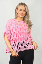 CAP SLEEVE PATTERN CROCHET TOP (15095691739520)