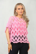 CAP SLEEVE PATTERN CROCHET TOP (15095691739520)