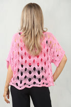 CAP SLEEVE PATTERN CROCHET TOP (15095691739520)
