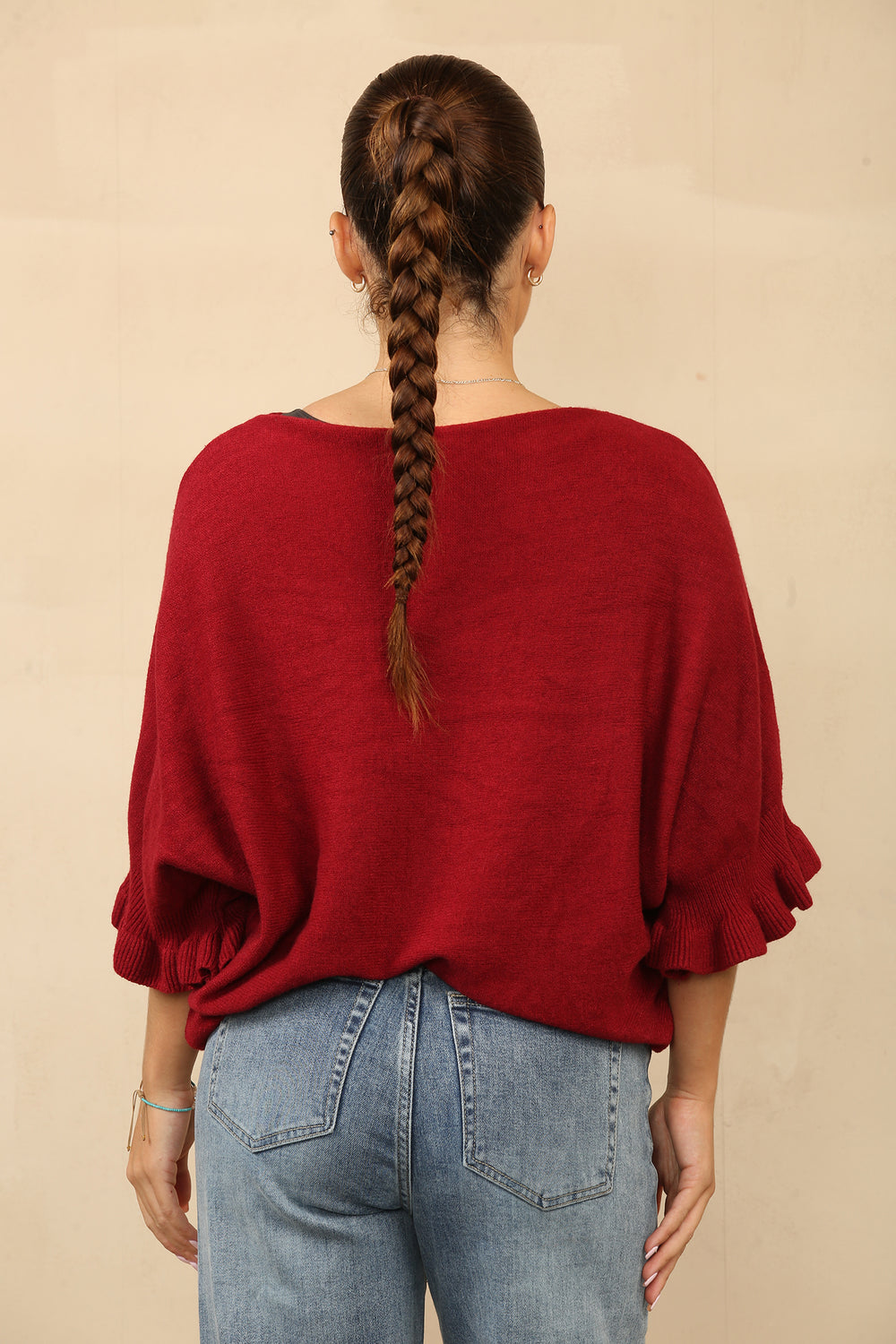 FRILL SLEEVE JUMPER (8788854276344) (15263740461440) (15316934230400)