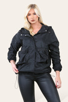RUCHED SLEEVE RAIN COAT (8673459896568)