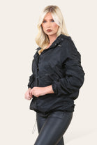 RUCHED SLEEVE RAIN COAT (8673459896568)