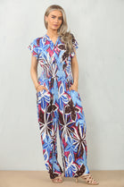 LEAF PRINT GATHERED JUMPSUIT (MIXED COLOUR PACK) (15095666672000)