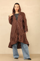 ELLA PEPPLUM DETAIL RAIN COAT (8785561387256)