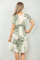 GATHERED LEAF PRINT DRESS (MIXED COLOUR PACK) (15139827777920)