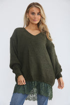 MESH BOTTOM KNIT JUMPER