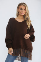 MESH BOTTOM KNIT JUMPER