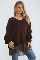 MESH BOTTOM KNIT JUMPER