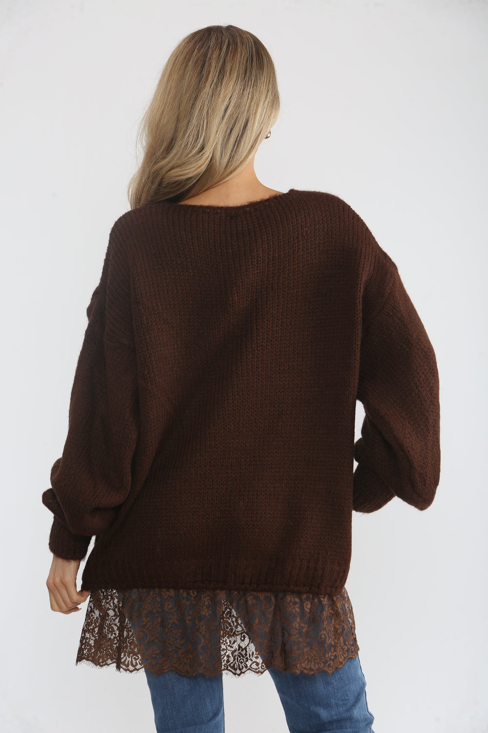MESH BOTTOM KNIT JUMPER