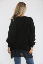 MESH BOTTOM KNIT JUMPER