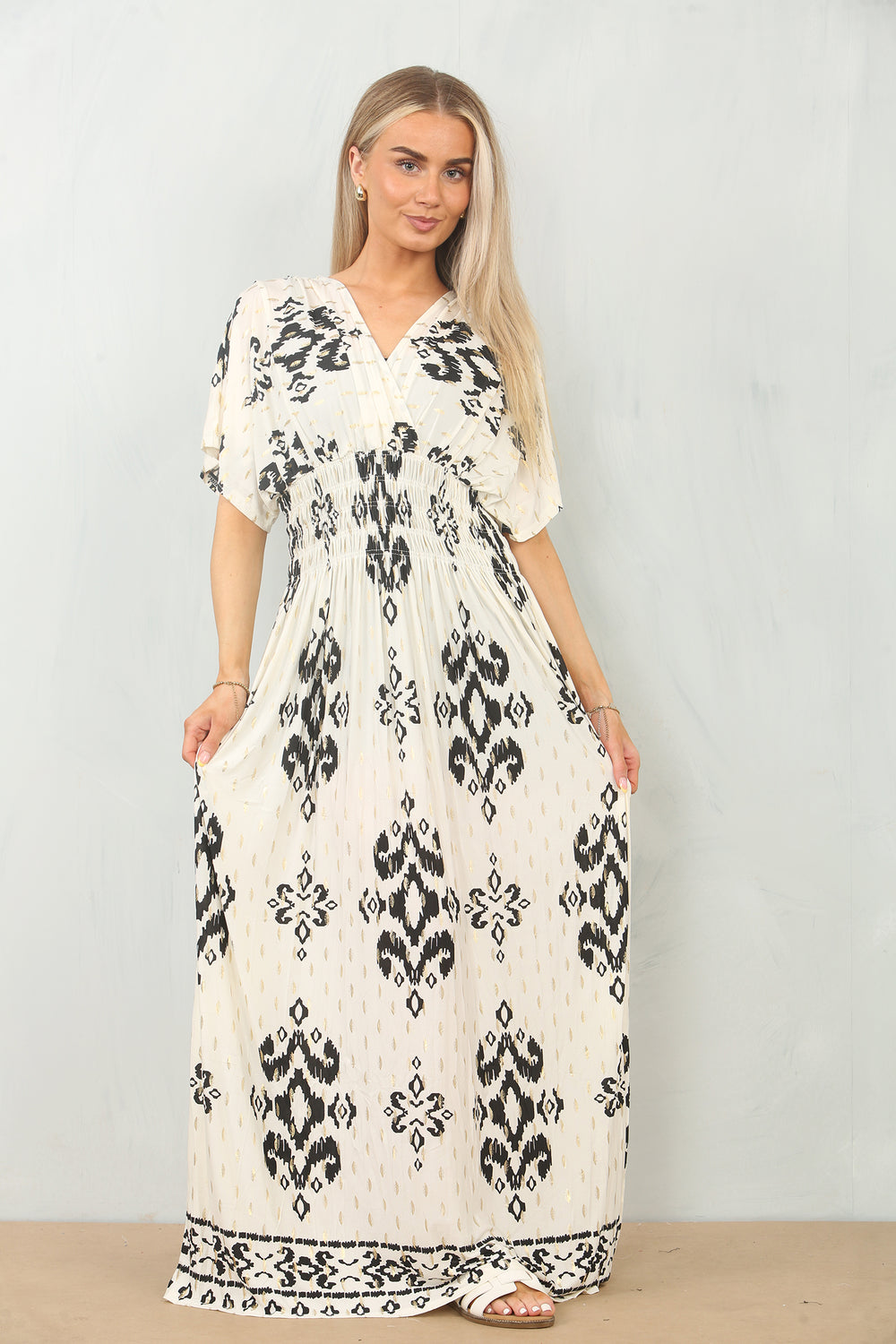GATHERED V-NECK MAXI (MIXED COLOUR PACK) (15139795075456)