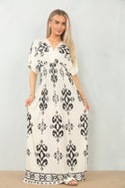 GATHERED V-NECK MAXI (MIXED COLOUR PACK) (15139795075456)