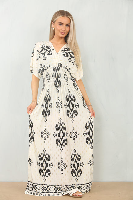 GATHERED V-NECK MAXI (MIXED COLOUR PACK) (15139795075456)