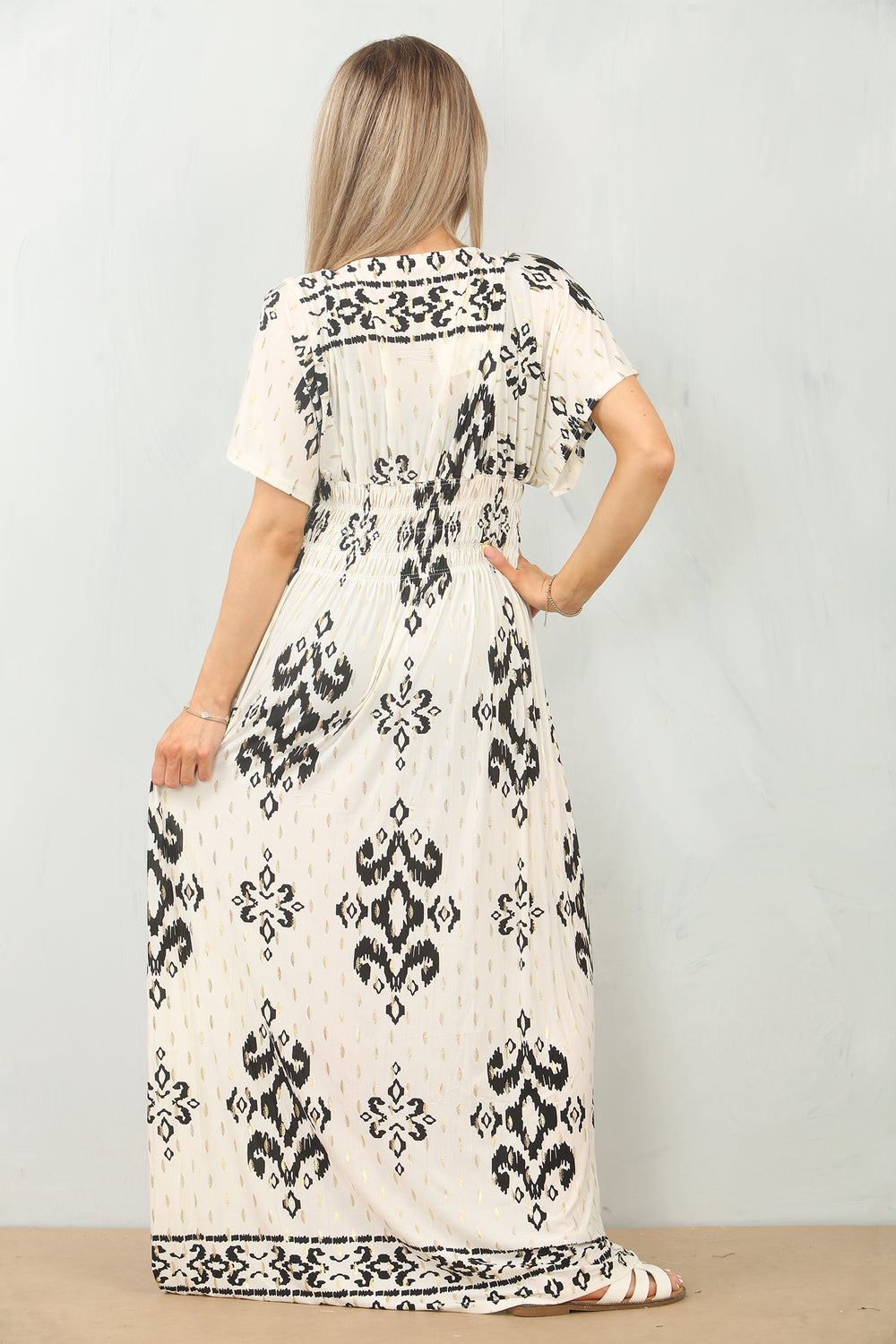GATHERED V-NECK MAXI (MIXED COLOUR PACK) (15139795075456)