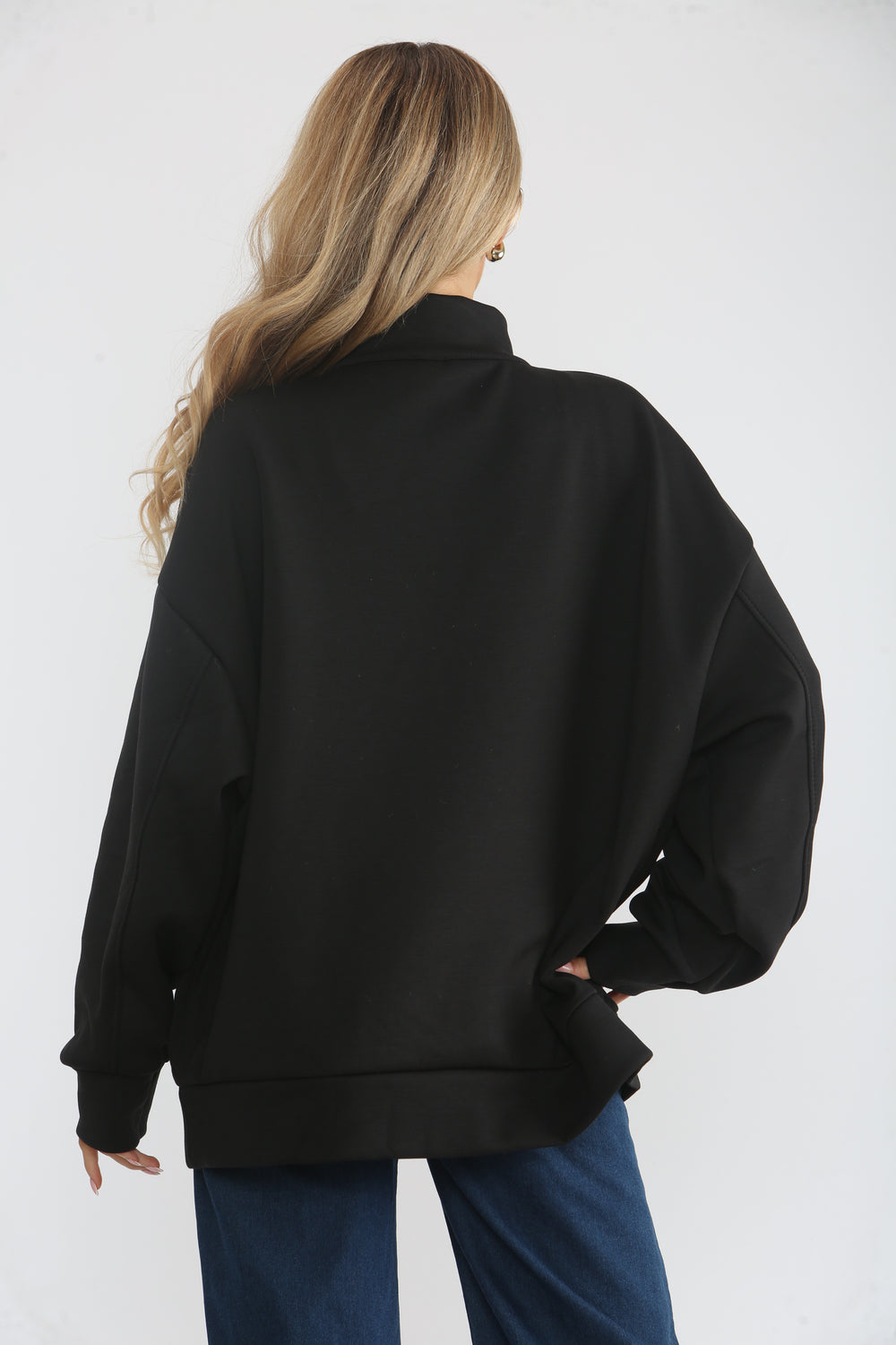 OVERSIZED HALF ZIP NEWYORK SEWAT