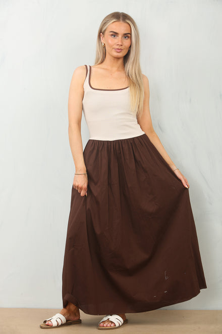 RIBVEST 2TONE DRESS (15139801596288) (15150601404800)