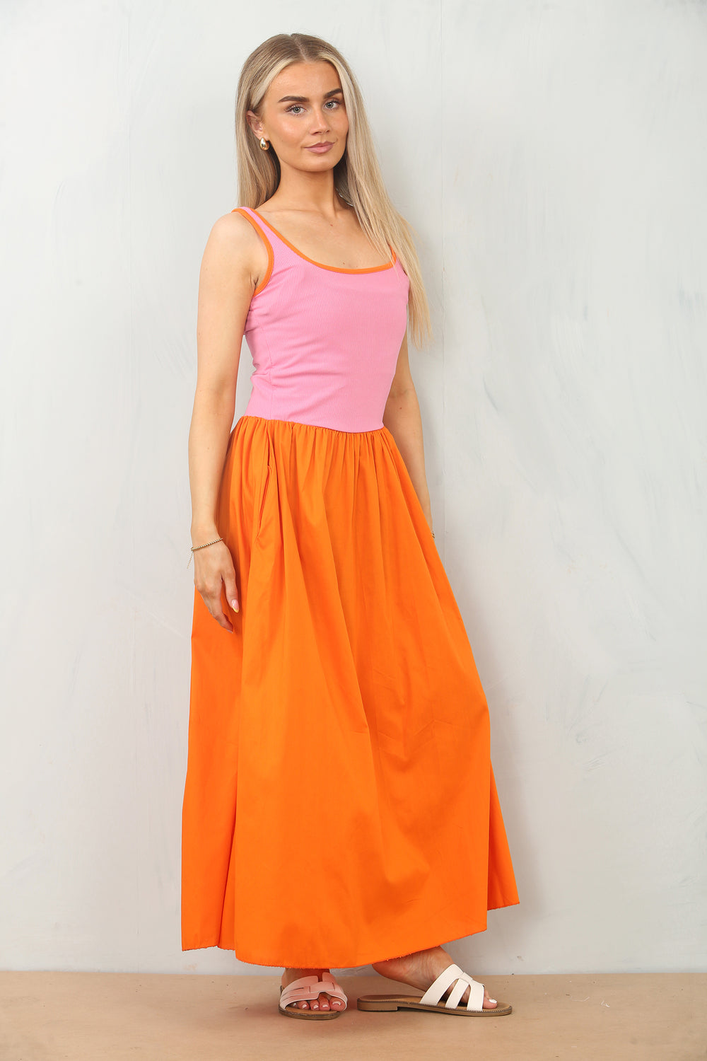 2TONE RIBVEST DRESS (15139807199616)