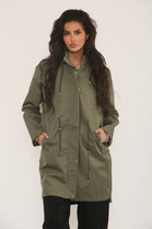 PULL STRING SIDE BUTTON DETAIL RAIN JACKET (15313786601856) (15340901564800)