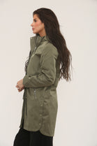 PULL STRING SIDE BUTTON DETAIL RAIN JACKET (15313786601856) (15340901564800)