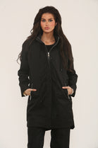 PULL STRING SIDE BUTTON DETAIL RAIN JACKET (15313789321600)