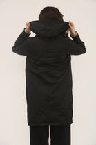 PULL STRING SIDE BUTTON DETAIL RAIN JACKET (15313789321600)