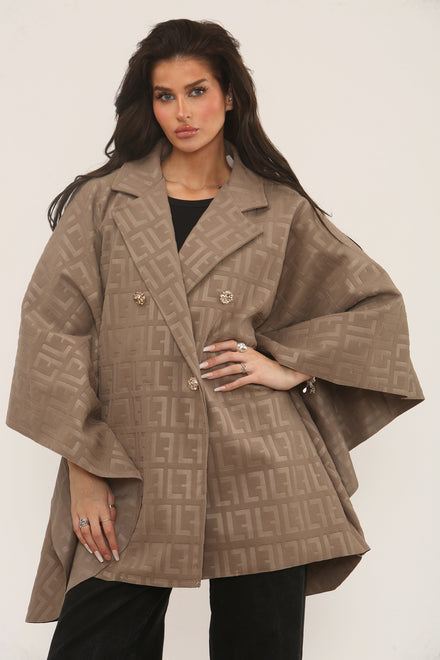 DOUBLE BREASTED GOLD BUTTON LOGO JACKET (15318615392640)