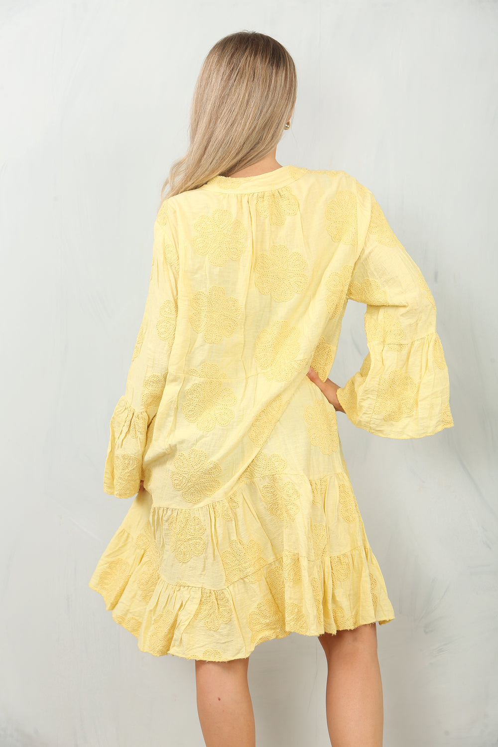 FLORAL EMDROIDERED SMOCK DRESS (15148449268096)