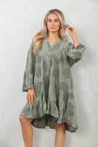 FLORAL EMDROIDERED SMOCK DRESS (15148450349440)