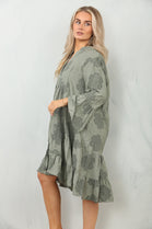 FLORAL EMDROIDERED SMOCK DRESS (15148450349440)