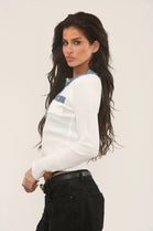 GOLD BUTTON DENIM TEXTURED KNIT TOP (15313779982720)